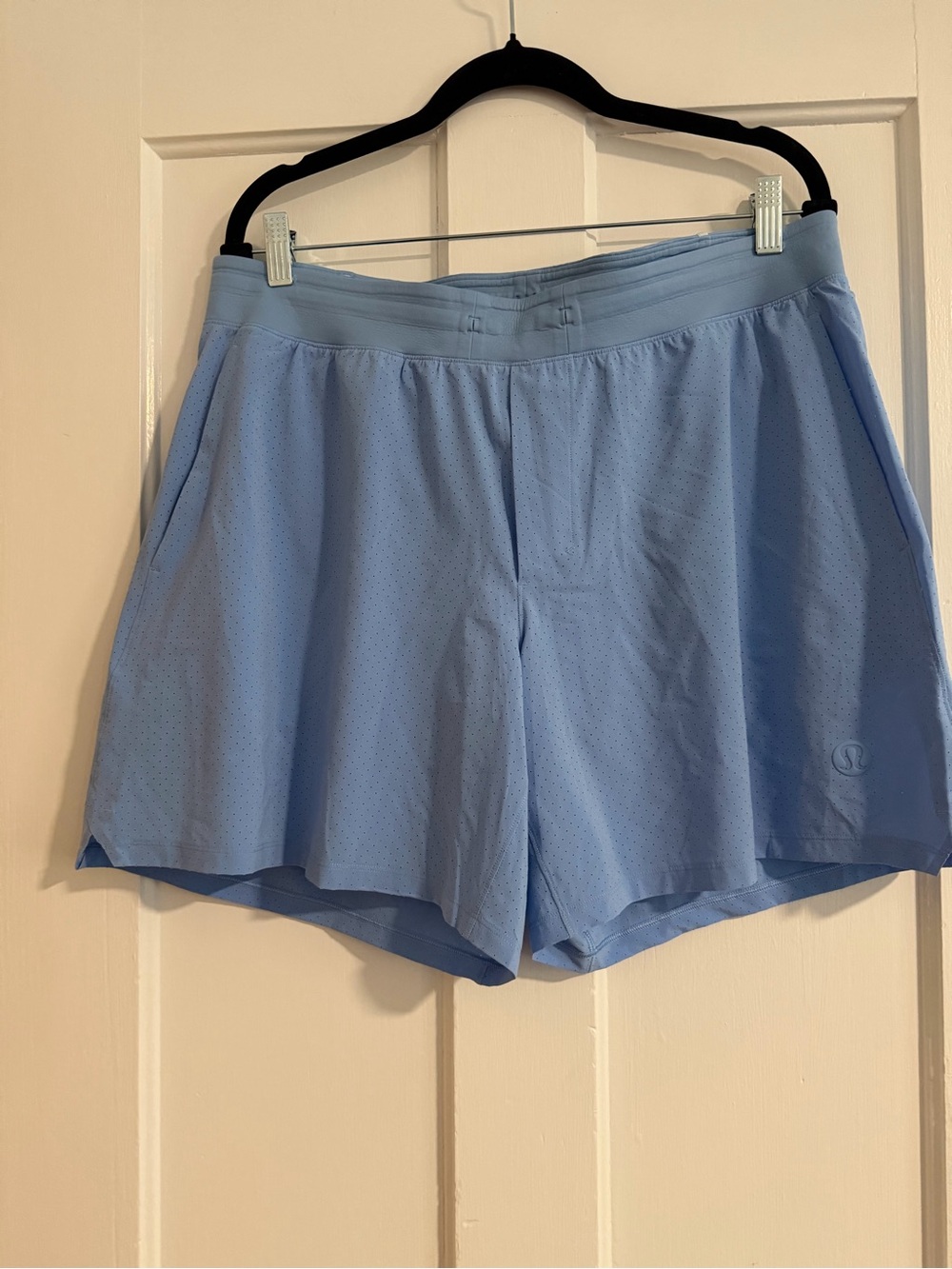 Lululemon  Sky Blue Perforated Athletic Shorts XL